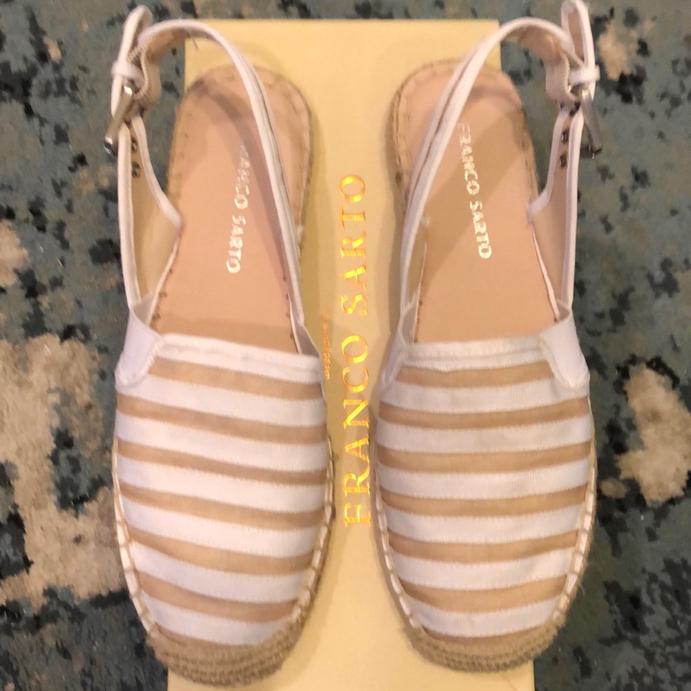Franco Sarto white espadrilles